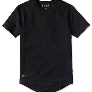 New BYLT Signature Drop Cut Short Sleeve T-Shirt - Black - Men's S